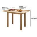 Ver imagem 3 de Conjunto Mesa Dobrável com 4 Bancos para Sala de Jantar Marrom/Inovata/Freijó