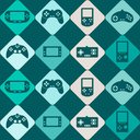 Ver imagem 1 de Papel de Parede plano de fundo com consoles de jogos para o seu design