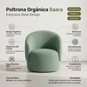Ver imagem 7 de Poltrona Saara Giratória Orgânica Bouclê Sala de Estar Verde Menta Desk Design
