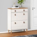 Ver imagem 3 de Sapateira Vertical Hall de Entrada 2 Portas 1 Gaveta Mikka Branco 16 Pares Idimex