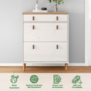 Ver imagem 5 de Sapateira Vertical Hall de Entrada 2 Portas 1 Gaveta Mikka Branco 16 Pares Idimex