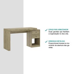 Escrivaninha Escritório Madeirada Com Gaveteiro Carraro - 8