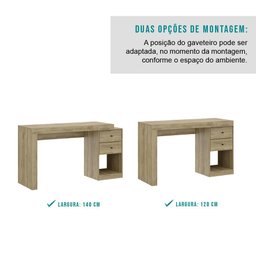 Escrivaninha Escritório Madeirada Com Gaveteiro Carraro - 9