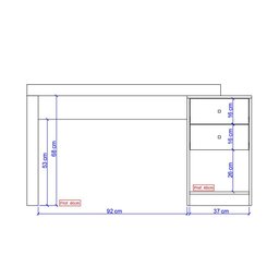 Escrivaninha Escritório Madeirada Com Gaveteiro Carraro - 2