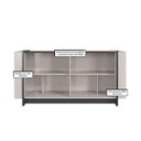 Ver imagem 3 de Aparador para Sala Buffet Ambiente Copacabana Off White Nogueira Real Preto Acetinado Colibri