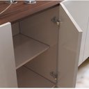 Ver imagem 6 de Aparador para Sala Buffet Ambiente Copacabana Off White Nogueira Real Preto Acetinado Colibri