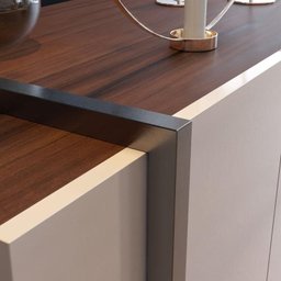 Aparador para Sala Buffet Ambiente Copacabana Off White Nogueira Real Preto Acetinado Colibri - 5