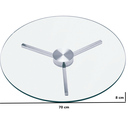 Ver imagem 2 de Prato Giratório/girador de Mesa Vidro/alumínio -diametro:70