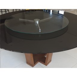 Prato Giratório/girador de Mesa Vidro/alumínio -diametro:70 - 6