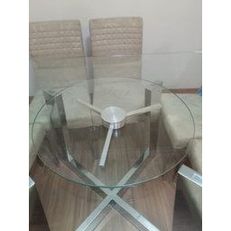 Prato Giratório/girador de Mesa Vidro/alumínio -diametro:70 - 5