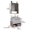Ver imagem 3 de Gabinete e Espelheira 80cm Inspira Design Branco/Salmão