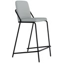 Ver imagem 5 de Kit 02 Banquetas Alta Bar Cozinha Sala de Jantar Loft Preto C01 Courino Saturno Off White - Lyam Dec