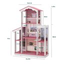 Ver imagem 5 de Mega Casa de Brinquedo Sonho 8 Cômodos Branco Rosa
