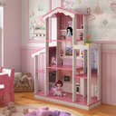 Ver imagem 3 de Mega Casa de Brinquedo Sonho 8 Cômodos Branco Rosa