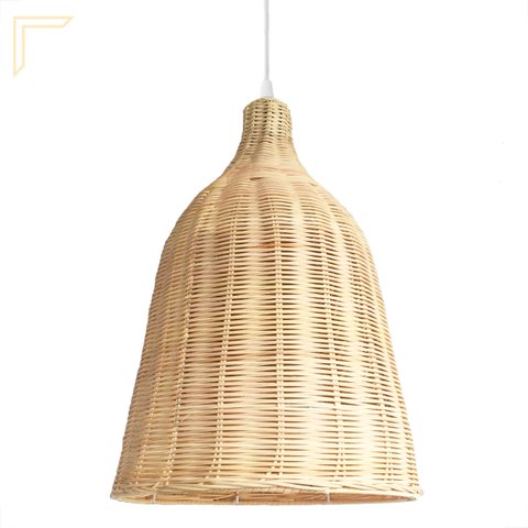 Pendente Rattan em Fibra Natural Vime Artesanal Sala Nat14
