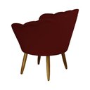 Ver imagem 3 de Poltrona Decorativa Estofada Para Salão de Beleza Pétala Suede Vermelho Bordo - LM DECOR