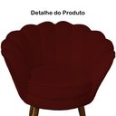 Ver imagem 4 de Poltrona Decorativa Estofada Para Salão de Beleza Pétala Suede Vermelho Bordo - LM DECOR