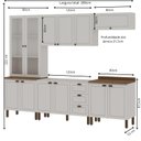 Ver imagem 3 de Cozinha Modulada Completa 5 Peças sem Tampo Americana Portas em MDF Branca Frisado
