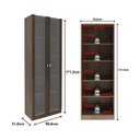 Ver imagem 3 de Armário Estante com 2 Portas de Vidro Multimóveis Cr25069 Rustico