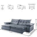 Ver imagem 3 de Sofá Retrátil e Reclinável Atlanta 2,90m 05 Lugares Mola Ensacada Txr