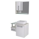 Ver imagem 2 de Conjunto Balcão C-cuba Q32 e Espelheira Legno 630 Branco Chess C-preto Ônix Branco Chess C-snow