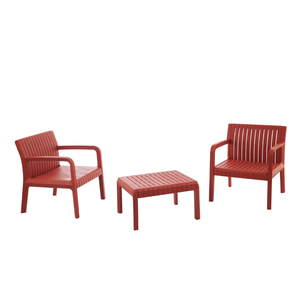 Conjunto para Área Externa Maldivas com 2 Poltronas, 1 Mesa - Terracota