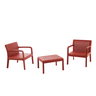 Conjunto para Área Externa Maldivas com 2 Poltronas, 1 Mesa - Terracota - 4