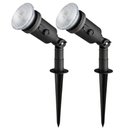 Ver imagem 1 de Kit 2 Luminárias Espeto Preto Projetor em Termoplástico Lâmpada E27 Summer Dital