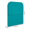 Ver imagem 3 de Cabeceira Solteiro 90 Cm com Frame Alana Suede Azul Turquesa Artte