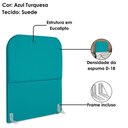 Ver imagem 4 de Cabeceira Solteiro 90 Cm com Frame Alana Suede Azul Turquesa Artte