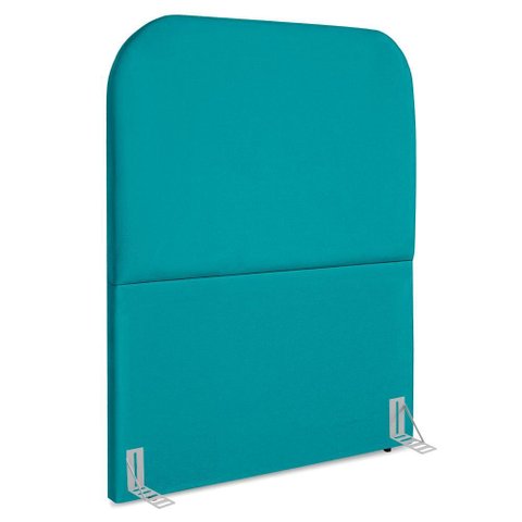 Cabeceira Solteiro 90 Cm com Frame Alana Suede Azul Turquesa Artte