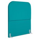 Ver imagem 1 de Cabeceira Solteiro 90 Cm com Frame Alana Suede Azul Turquesa Artte