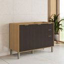 Ver imagem 1 de Balcão de Cozinha para Pia 120 Cm Colors 3 Portas 2 Gavetas 100% Mdf Freijó/Nogueira Bourbon - Kits