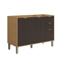 Ver imagem 2 de Balcão de Cozinha para Pia 120 Cm Colors 3 Portas 2 Gavetas 100% Mdf Freijó/Nogueira Bourbon - Kits