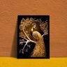 Quadro Decorativo Arquétipo Pavão Ouro 33x24cm:madeira Branca - 2
