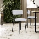 Ver imagem 2 de Cadeira Decorativa Estofada Para Sala De Jantar Barcelona L02 Linho Cinza - Lyam Decor