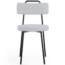 Ver imagem 5 de Cadeira Decorativa Estofada Para Sala De Jantar Barcelona L02 Linho Cinza - Lyam Decor