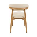 Ver imagem 6 de Conjunto 2 Cadeiras Estofada Linho para Jantar Cozinha Frida Creme Madeira Mel Maciça