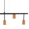 PENDENTE TRILHO PARA 5 LAMPADAS COR PRETO E COBRE - 5