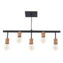 Ver imagem 2 de PENDENTE TRILHO PARA 5 LAMPADAS COR PRETO E COBRE
