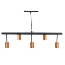 Ver mais imagens de PENDENTE TRILHO PARA 5 LAMPADAS COR PRETO E COBRE