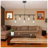 PENDENTE TRILHO PARA 5 LAMPADAS COR PRETO E COBRE - 6