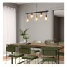 PENDENTE TRILHO PARA 5 LAMPADAS COR PRETO E COBRE - 3