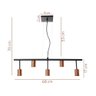 PENDENTE TRILHO PARA 5 LAMPADAS COR PRETO E COBRE - 4