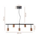 Ver imagem 4 de PENDENTE TRILHO PARA 5 LAMPADAS COR PRETO E COBRE