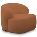 Ver imagem 2 de Poltrona Decorativa Fixa Orgânica para Sala Living Barolo L06 Bouclê Terracota - Gtdnexxus