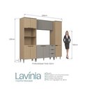 Ver imagem 4 de Cozinha Completa Lavinia 9 Portas 3 Gavetas MDF-MDP Bege Imperial-Fume J Carvalho Móveis
