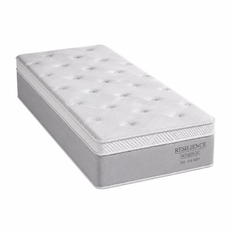 Colchão Solteirão Sr Life Resilience Molas Ensacadas Espuma D33 96x203x38cm Cinza