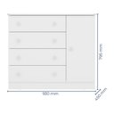 Ver imagem 2 de Berço e Cômoda Sapateira Doce Sonho Branco – Qmovi