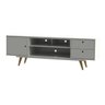 Rack Retro Tv 60 Polegadas 80 Branco Mdf / Mdp 162cm Olivar - 2